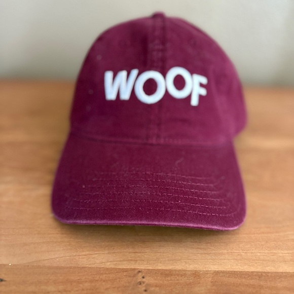 VCA WOOF White Embroidered Burgundy Baseball Cap/Hat, Unisex, One Size Fits Most - Picture 1 of 14